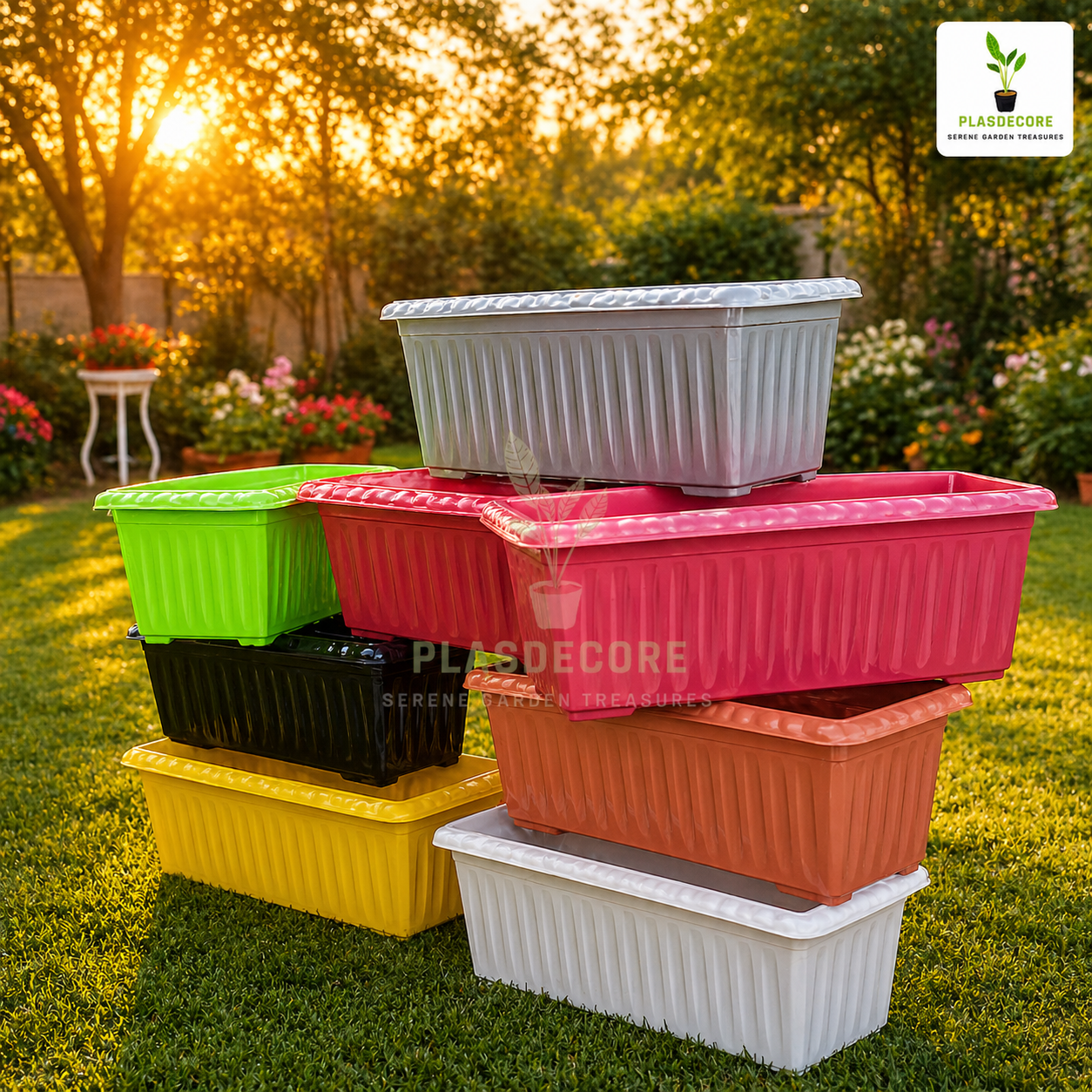 big plastic pots for plants outdoor 22 Inch Large Plastic Kiari for Plants & Flowers