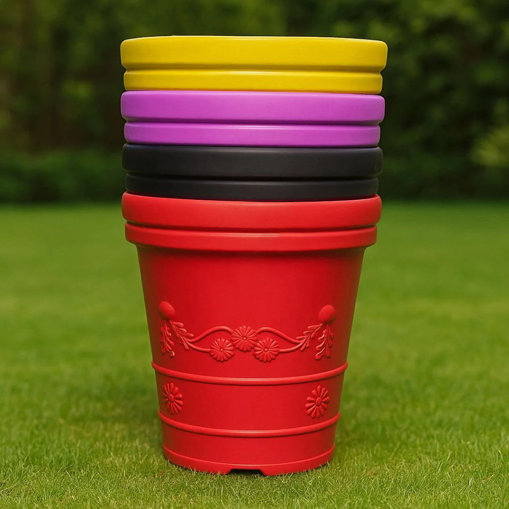 Elegant 13-Inch Plastic Flower Pot Vase, BPA Free, Lightweight, All-Season Use, Durable Home Decor