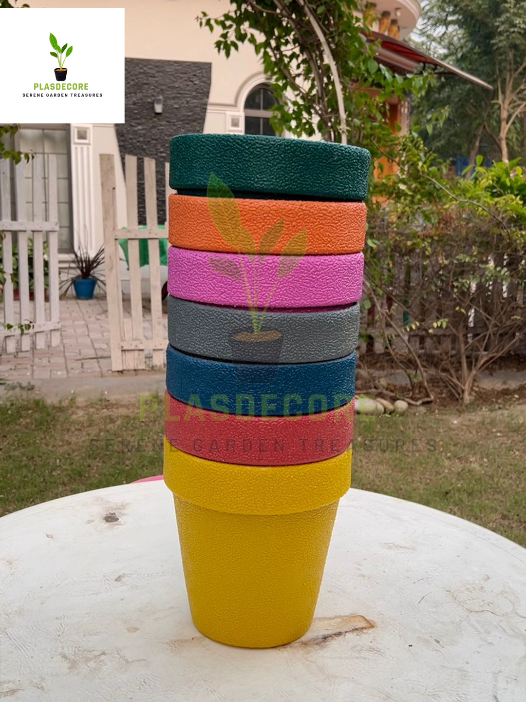 9 inch pots for plants 9x9 Inch Plastic Fiber Flower Pot – Plasdecore