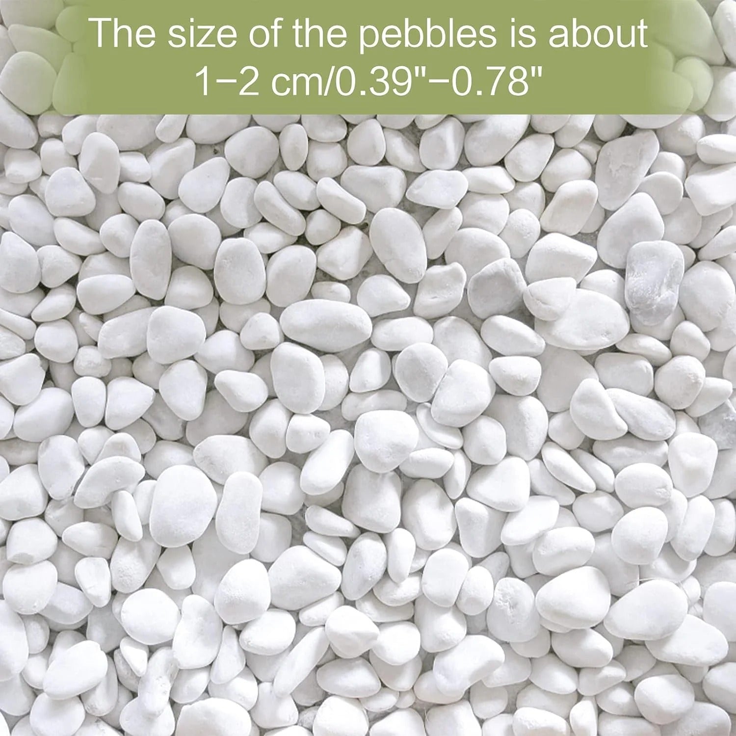 Small White Stones 500g | Decorative Garden Pebbles for Plants, Pots & Home Décor