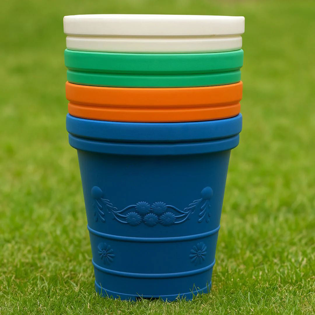 Elegant 13-Inch Plastic Flower Pot Vase, BPA Free, Lightweight, All-Season Use, Durable Home Decor