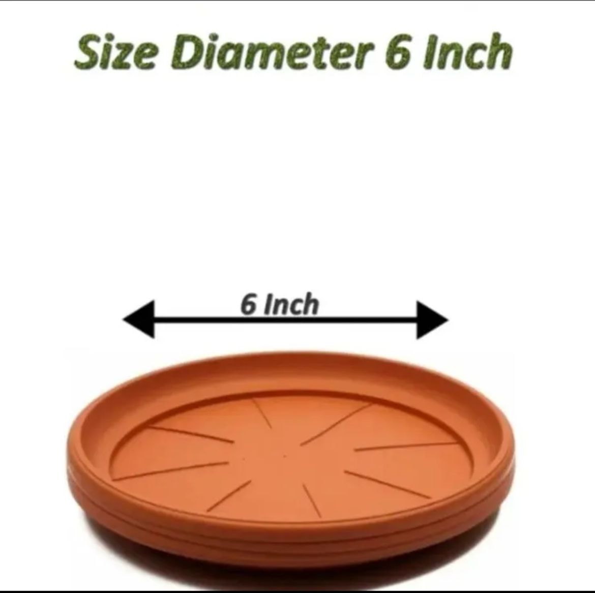 Plastic Plant Pot Tray Saucer 6 Inch Durable Garden Tray (Pack of 3)