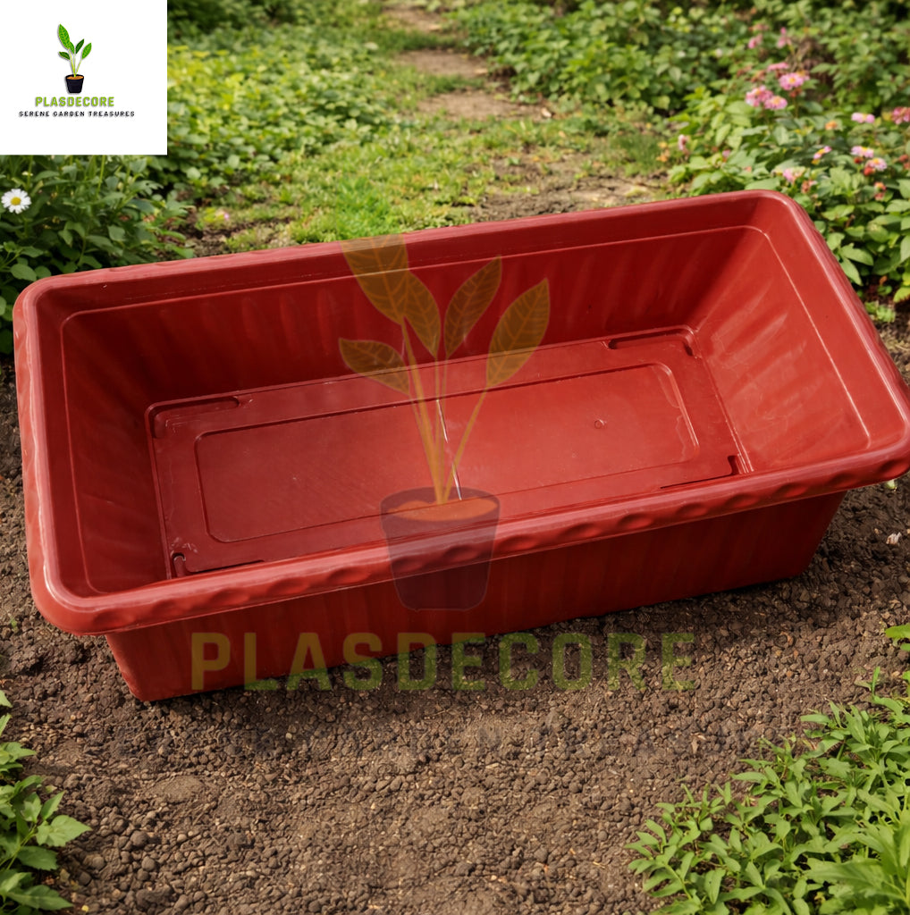 Large 22 Inch Plastic Kiari for Plants & Flowers | Heavy Duty Garden Pot for Indoor & Outdoor Use